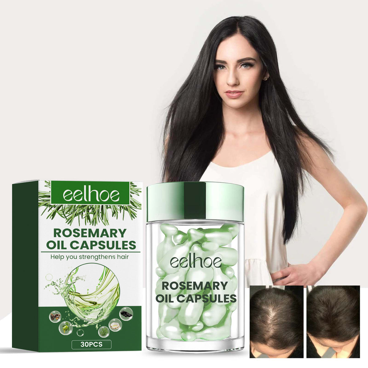 Rosemary Hair Care Capsules Nourish Roots And Prevent Loss