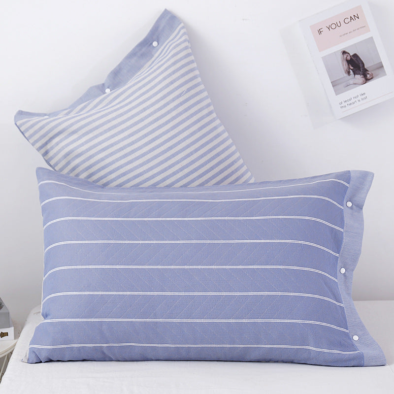 Three-Layer Gauze Cotton Pillowcase - Modern European Style