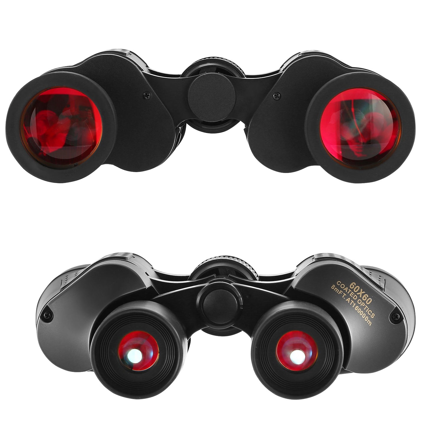 Portable HD Binoculars with Low Light Night Vision - Black