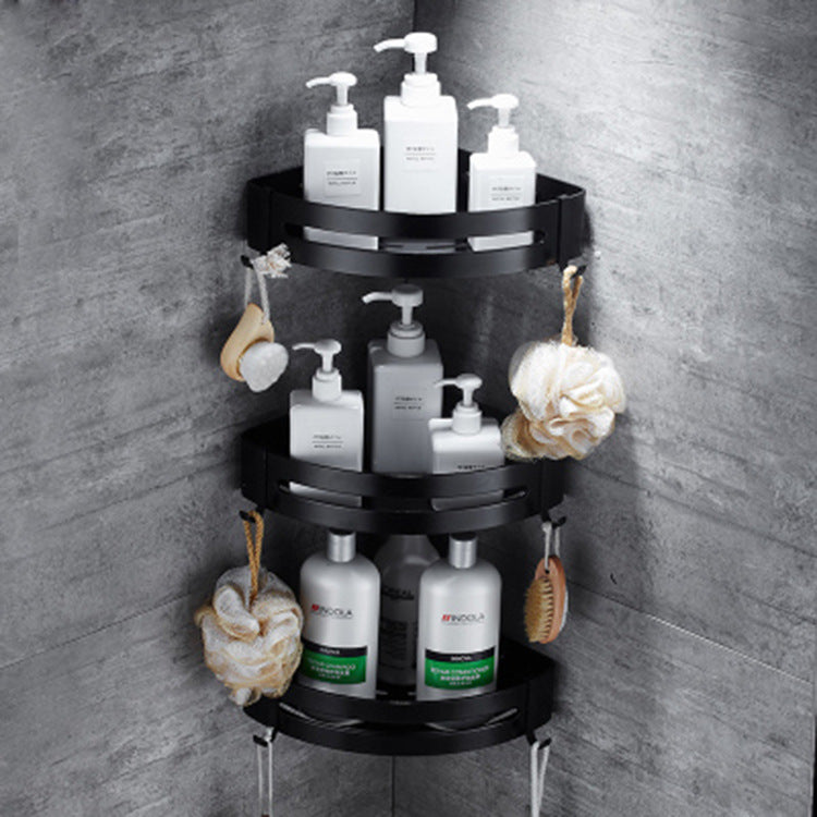 Space Aluminum Tripod Corner Rack for Bathroom Storage - Multiple Styles