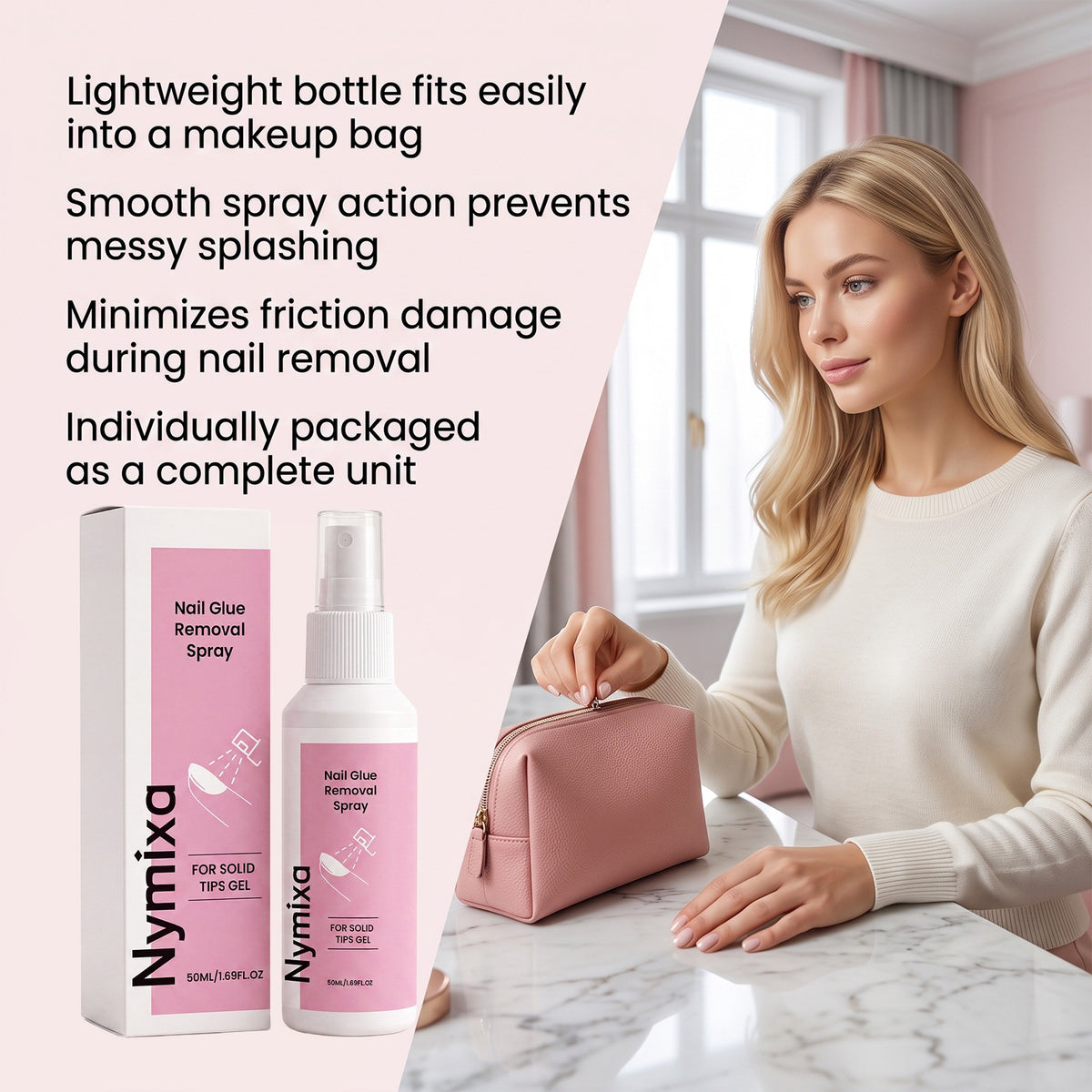 Nail Glue Removal Spray 50ml - Gentle Nail Care & Adhesive Remover