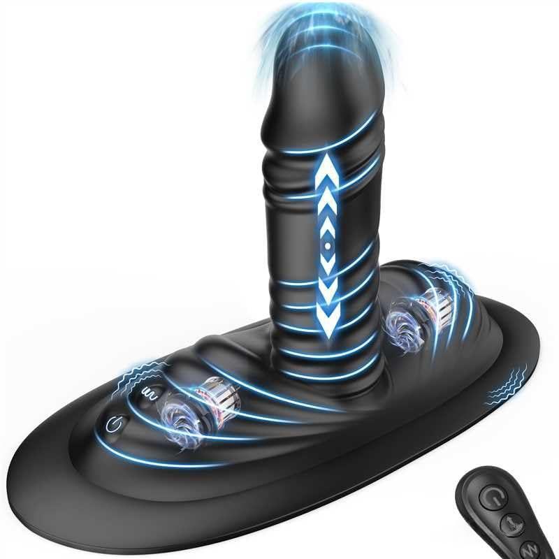 Telescopic Saddle Seat Cushion with Remote Control for Prostate Massage