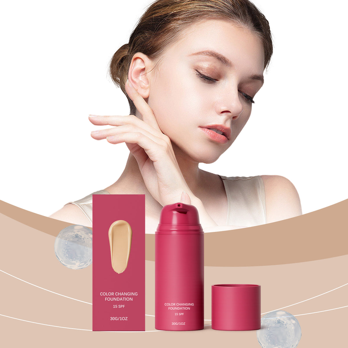 Thermo-responsive Color Adjusting Foundation Natural Shade