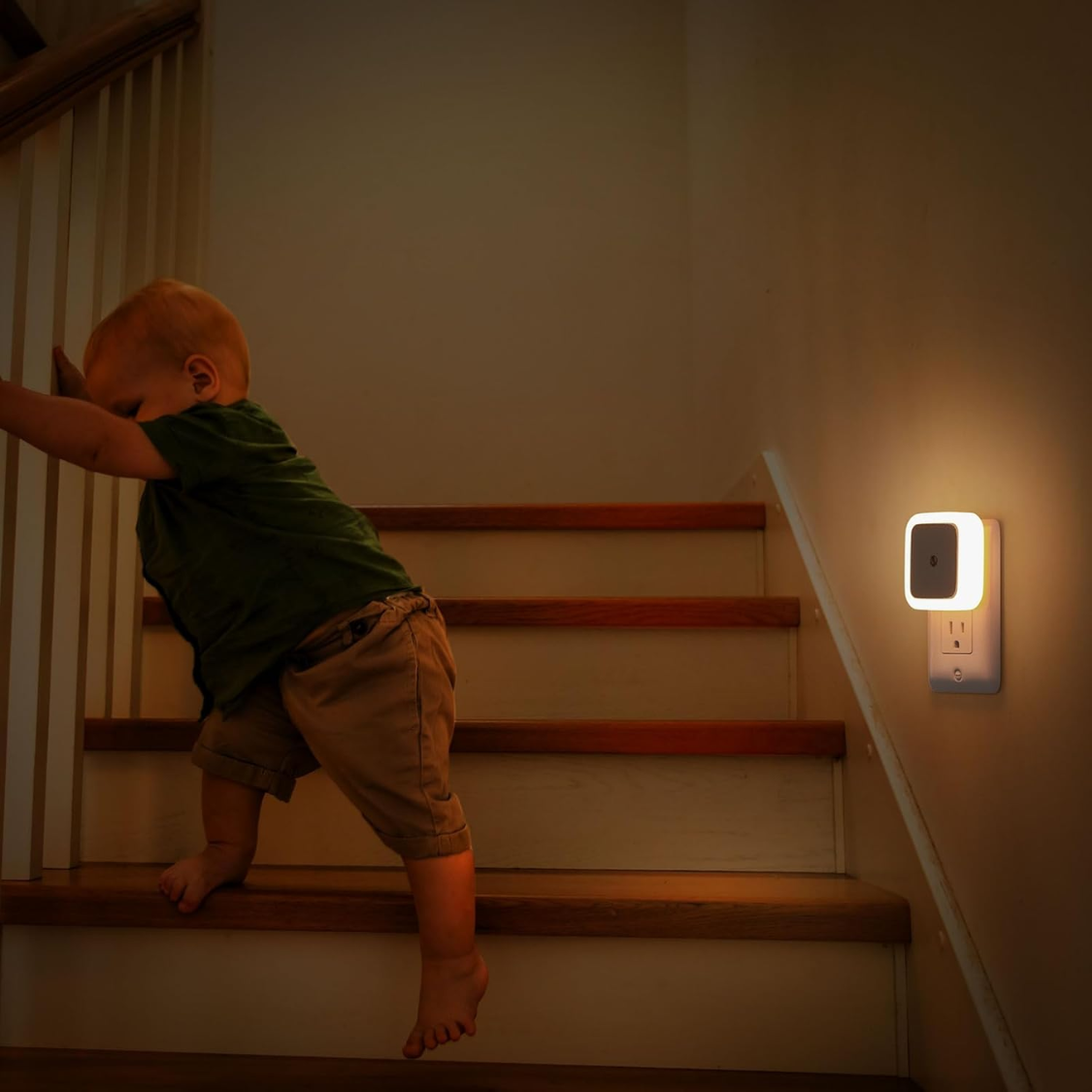 8-Pack Plug-In Night Lights for Wall, Dusk to Dawn LED Night Lamp, Warm White