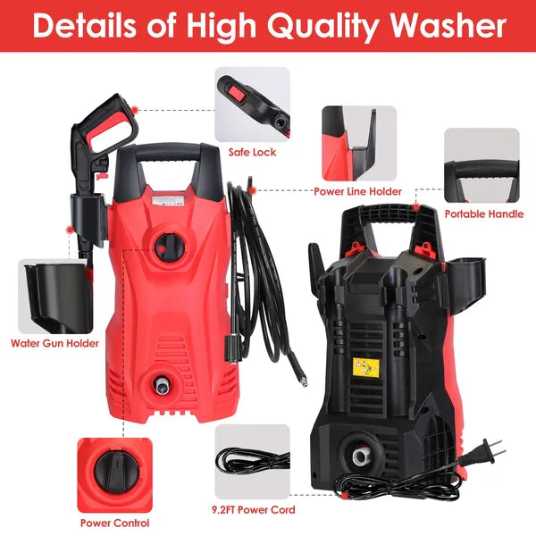 High Pressure Washer 3000PSI 2.6GPM Power Cleaner with Adjustable Nozzle