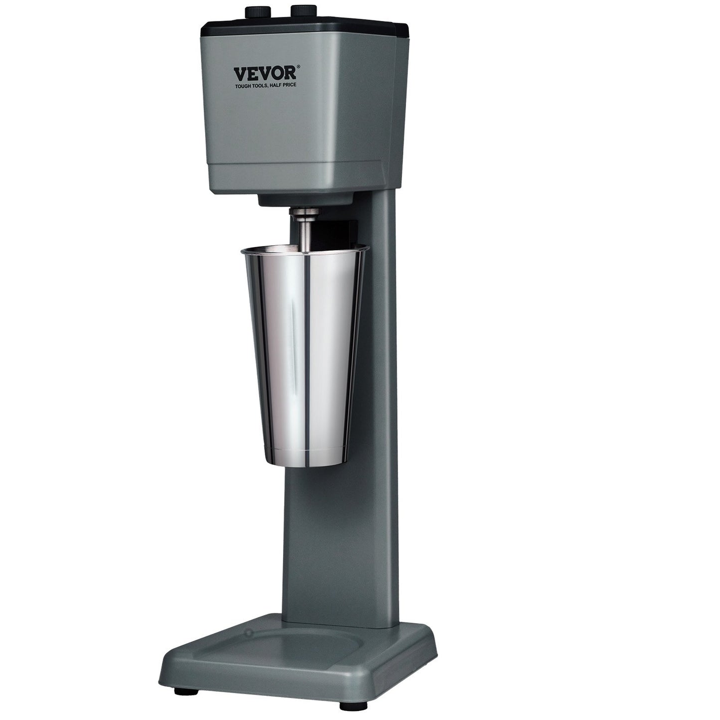 Commercial Milkshake Maker Machine 375W with 3-Speed Stainless Steel Cup - Grey