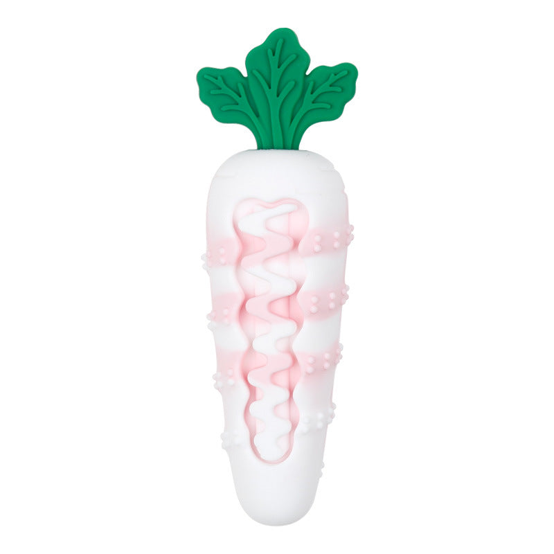 Pet Silicone Tooth Gel Splicing Radish Toy - Colorful Chew Accessory