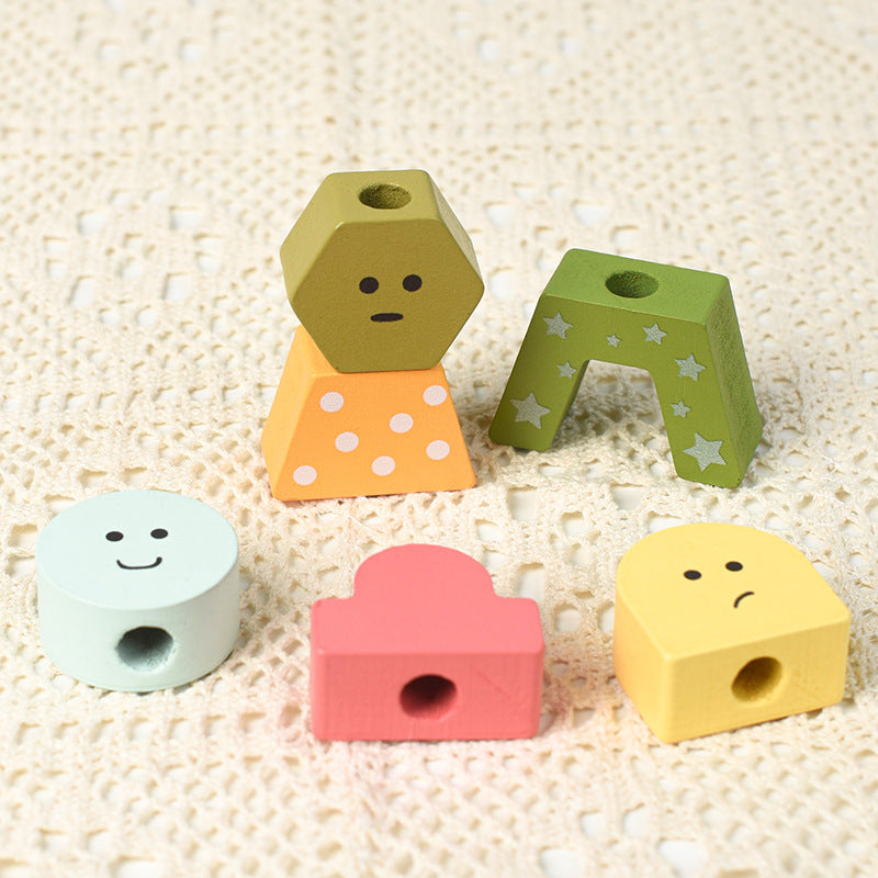 Educational Wooden Stacking Blocks for Early Learning - Fun Sleeve Column
