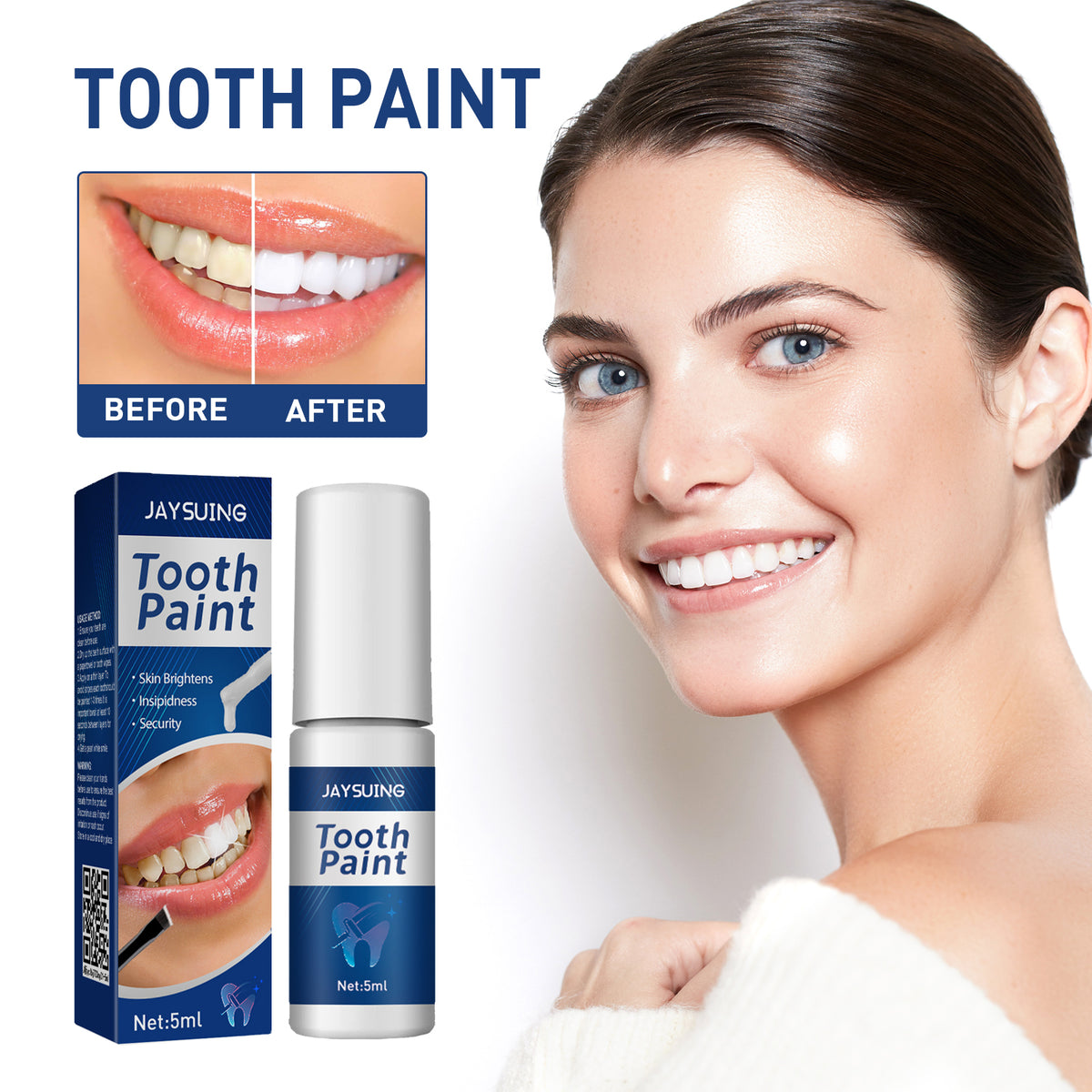 Teeth Bright White Paint Toothpaste 5ml  1box