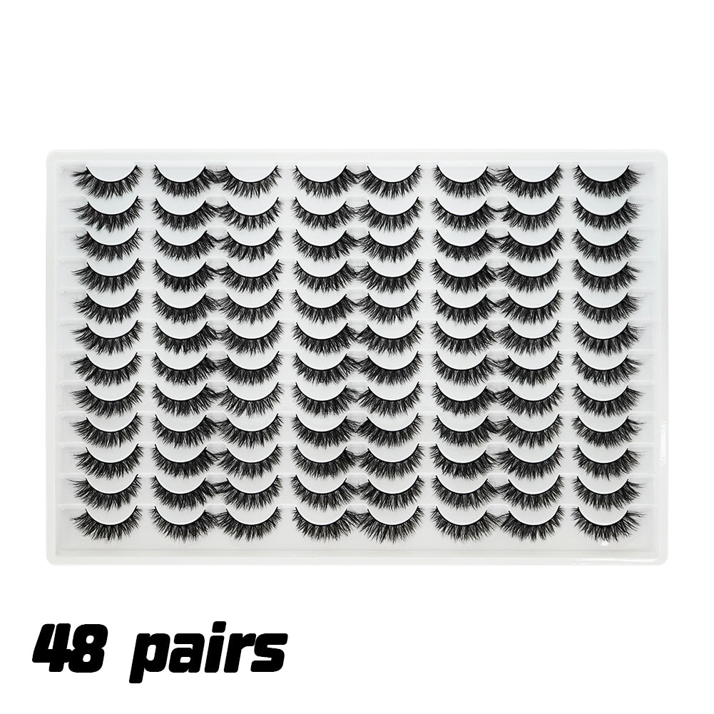 3D False Eyelashes - Multi-Layered Realistic Soft Lashes - Black