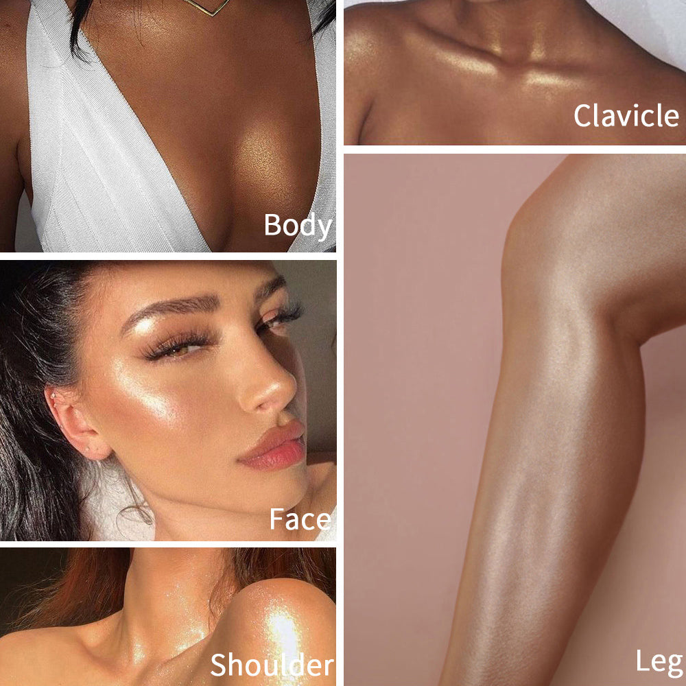 Liquid Highlighter Makeup Face Body Glow Brightener Glitter Bronzer - All Styles