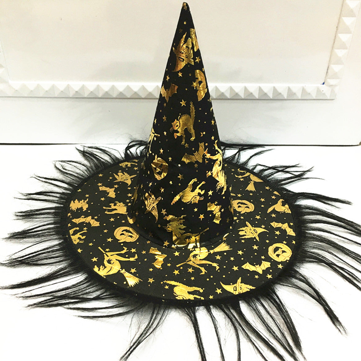 Halloween Witch & Pumpkin Costume Hat - Masquerade Dress Up Accessory