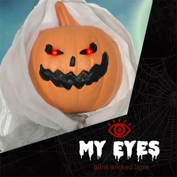 Halloween Pumpkin Ghost Decoration with Sound & Lights