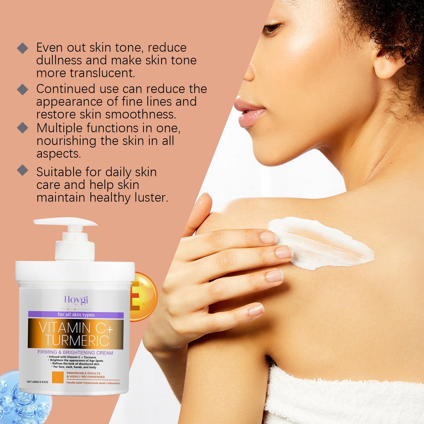 Turmeric Vitamin C Firming & Brightening Body Cream - Hydrating Skin Care
