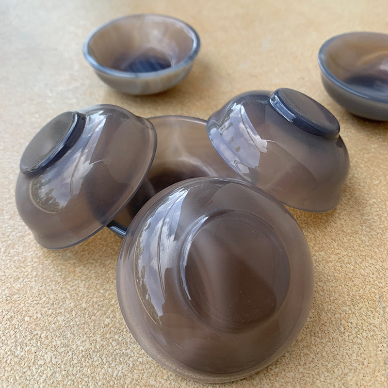 Natural Agate Crystal Teacup - Handmade Semi-Finished Drinkware