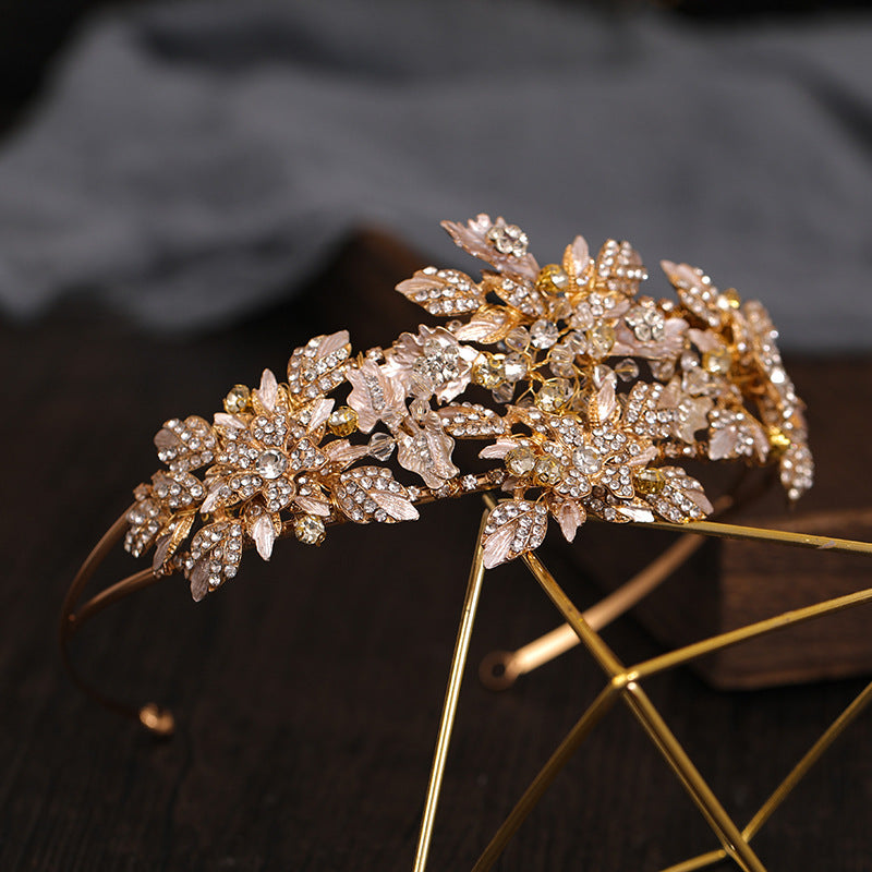 Gold Crystal Crown Headwear