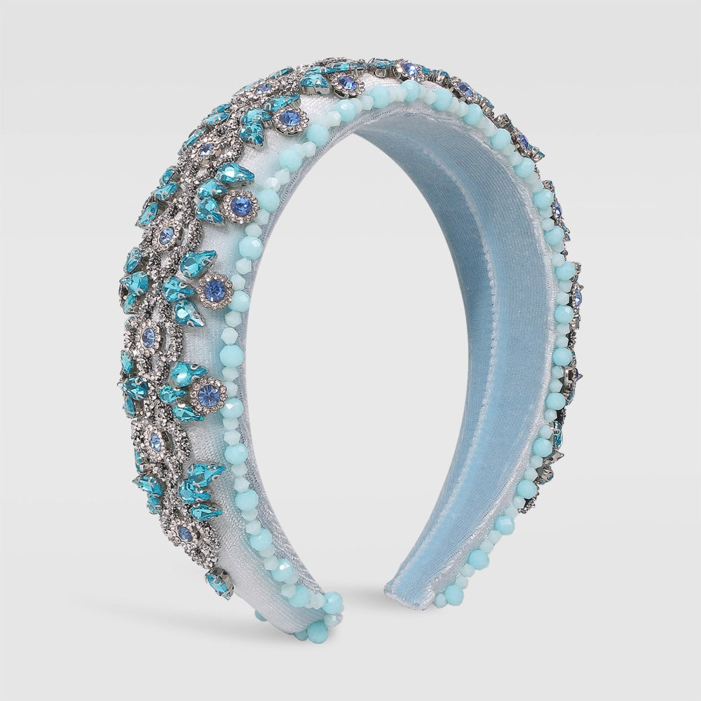 Baroque Diamond-Studded Sponge Headband