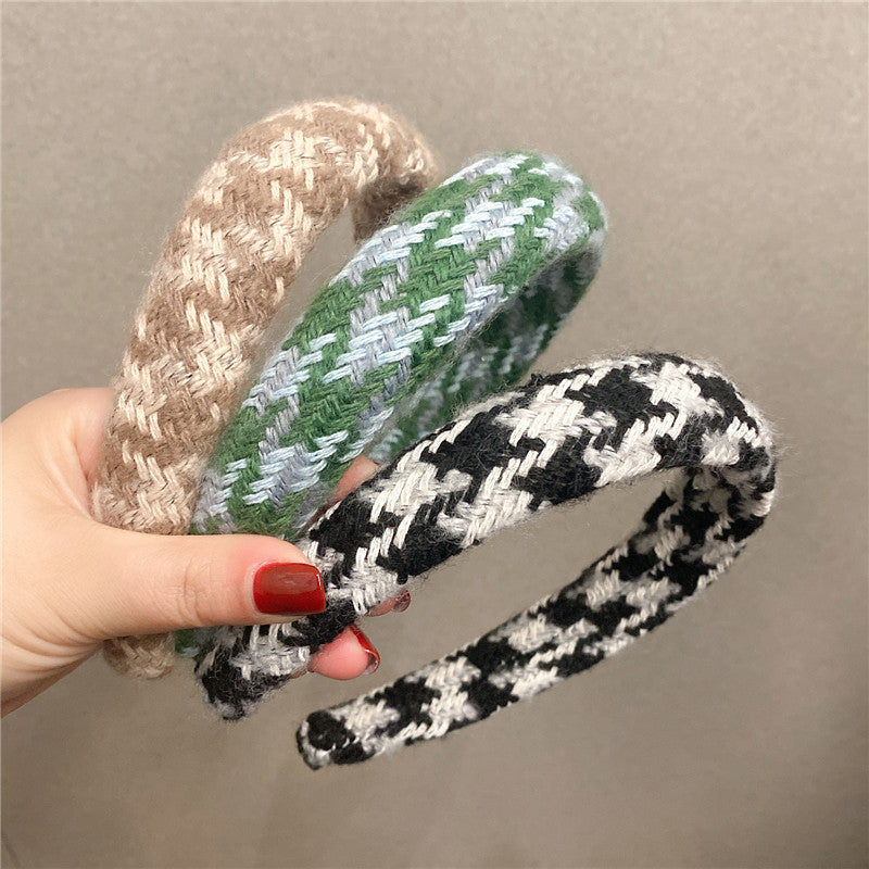 Women's Knitted Wide Headband - Green