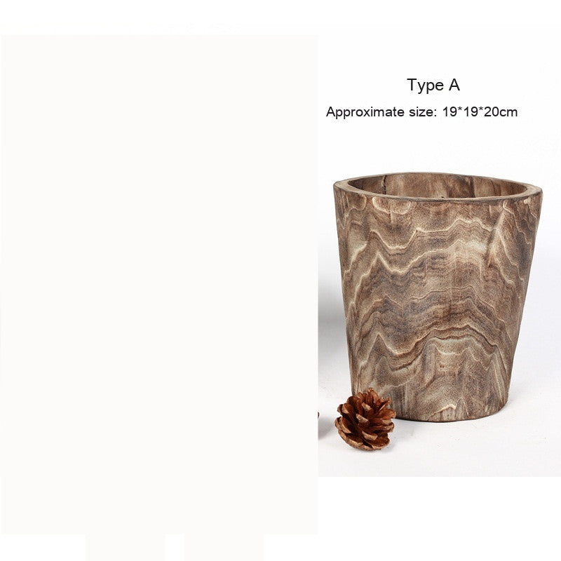 Handmade Wooden Flower Pot - Modern Garden Planter with Rustic Style