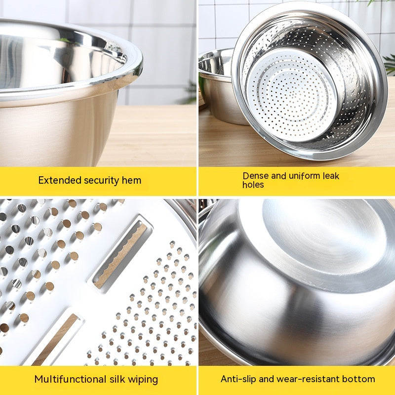 Multi-Function Stainless Steel Grater for Kitchen Storage - Silvery 24cm-30cm
