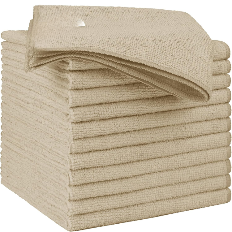 Microfiber Cleaning Cloths Pack - 12.5x12.5 Inch, Lint & Streak Free Car, Kitchen & Window Wipes