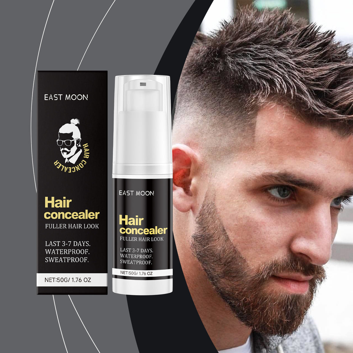 Black Scalp Concealer - 50g Hair Root Cover Up for Thinning Hair