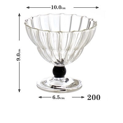 High-Temperature Resistant Glass Juice Dessert Cup - 101-200ml, Kitchen Drinkware