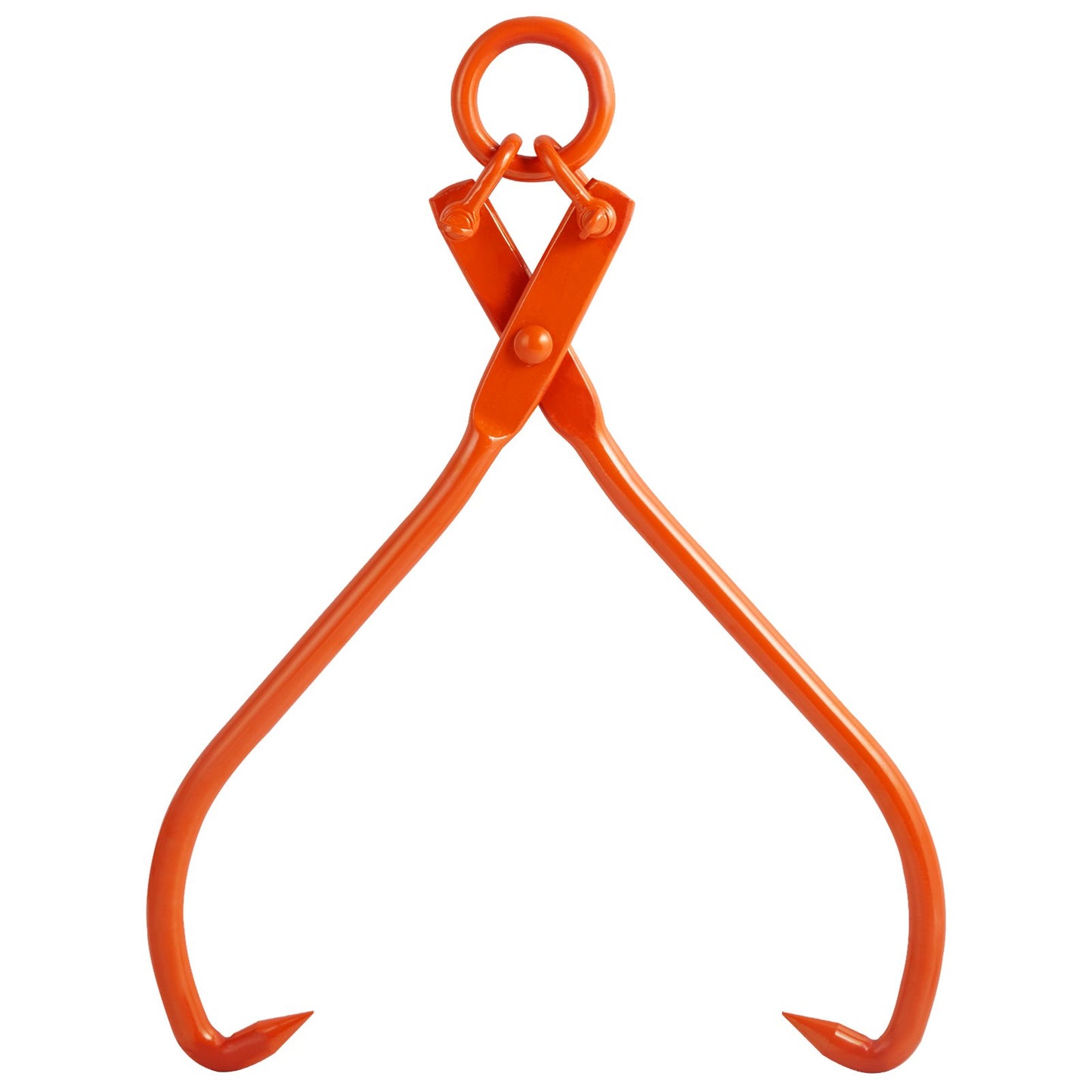 Heavy Duty Log Skidding Tongs 32 Inch Claw Lumber Handling Tool - Orange