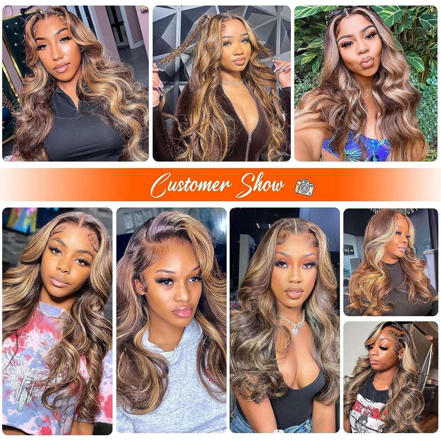 Body Wave Human Hair Lace Front Wig - P4/27 Highlight 13x4 Lace Wig
