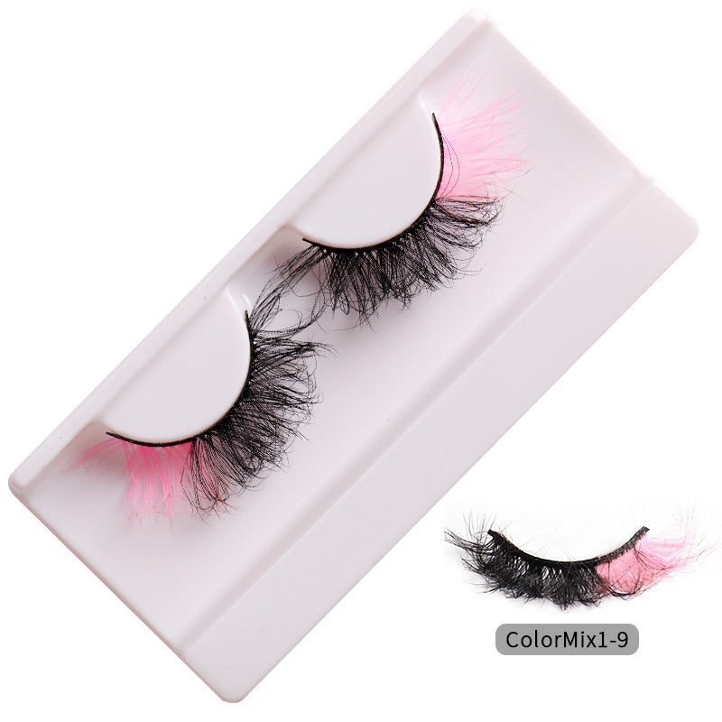 High Color Fried Curly False Eyelashes - Thick, Natural-Look Style