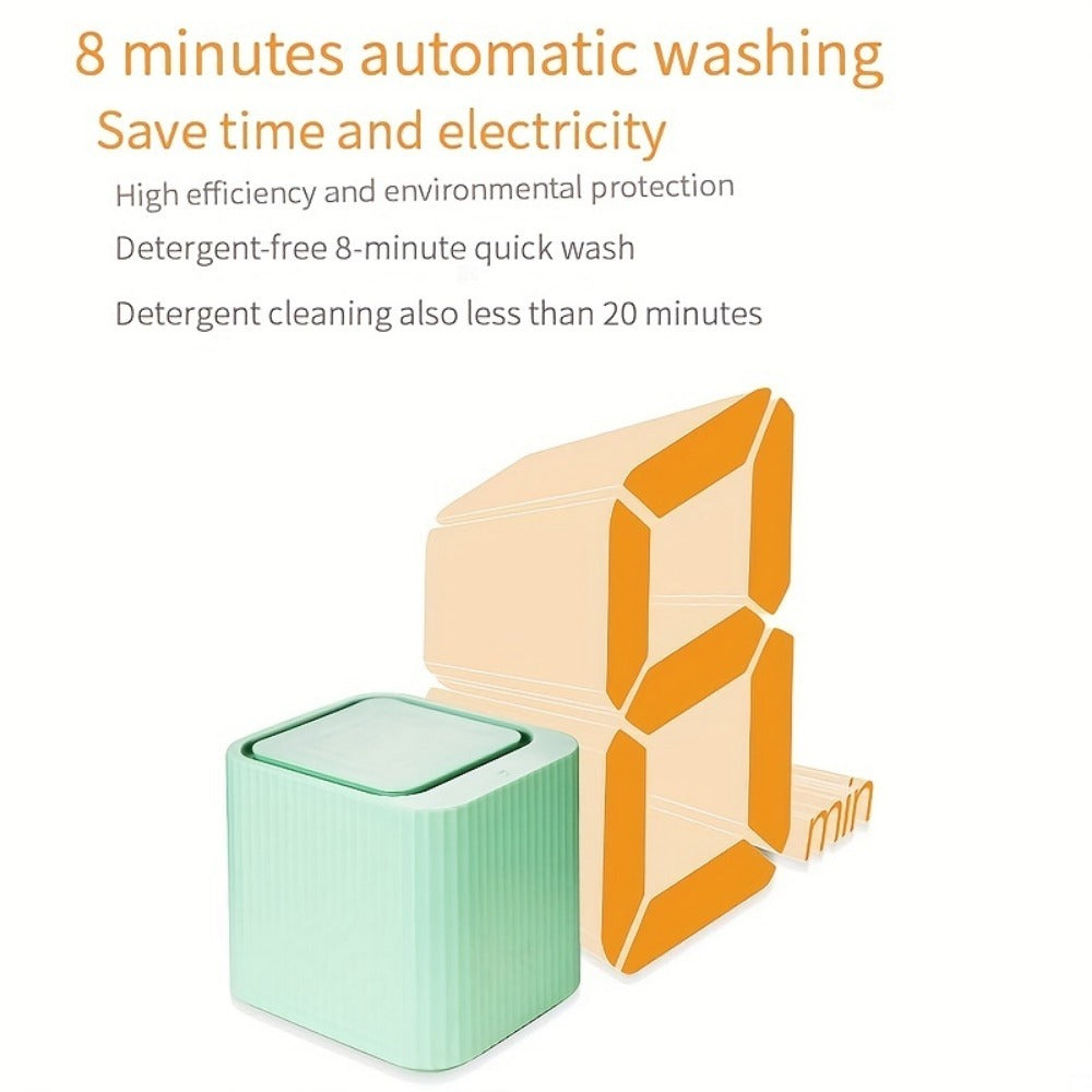 Mini Fully Automatic Washing Machine for Baby Clothes & Socks - Compact Dormitory Laundry
