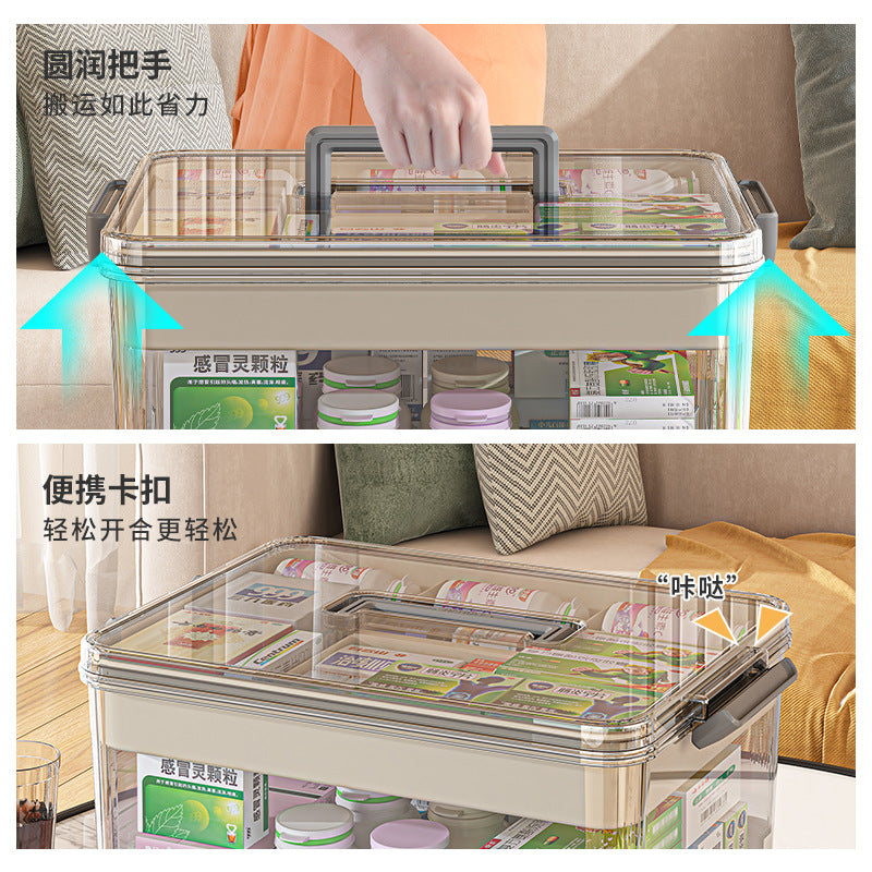 Multi-Tier Large-Capacity Plastic Storage Box - Household Organizer