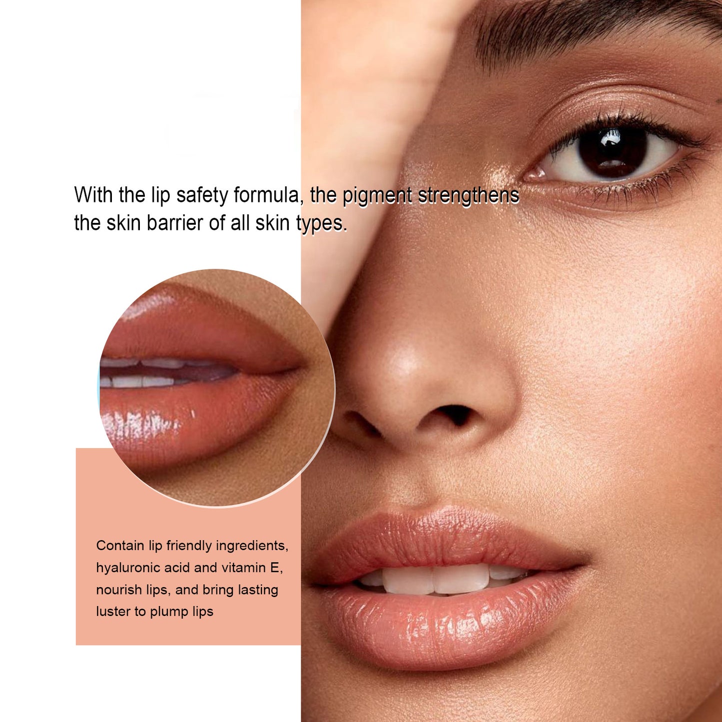 Peel-Off Lip Liner Stain - Long-Lasting Waterproof Lip Color - Dark Brown