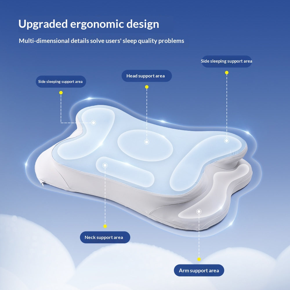 Height-Adjustable Memory Foam Pillow for Neck Support - Household Shaped
