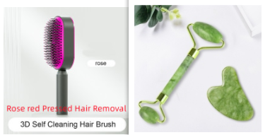 Self-Cleaning Hair Brush with 3D Air Cushion for Scalp Massage & Detangling