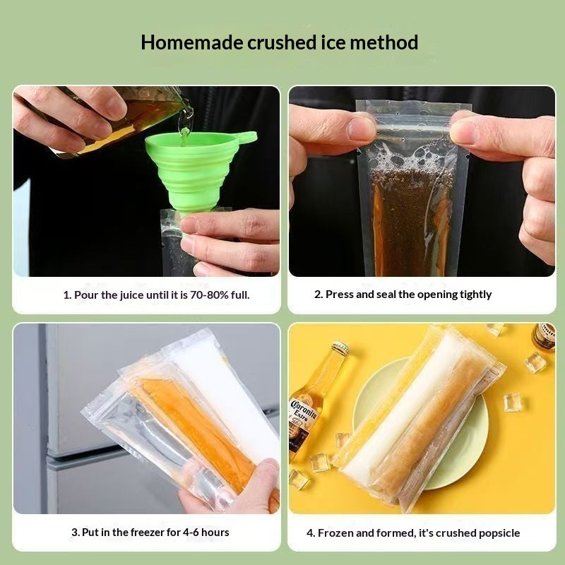 Food Storage Ice Packs and Bags Set - Reusable Freezer Packs with Funnel