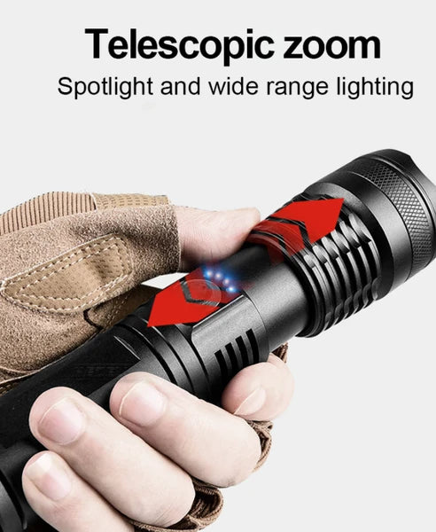 Rechargeable 9900000LM Ultra Bright LED Tactical Flashlight