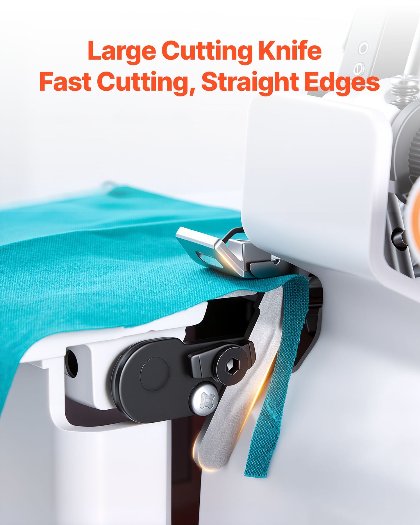 Serger Overlock Sewing Machine 1250 SPM 3/4 Thread Capability LED Light Heavy-Duty Metal Frame