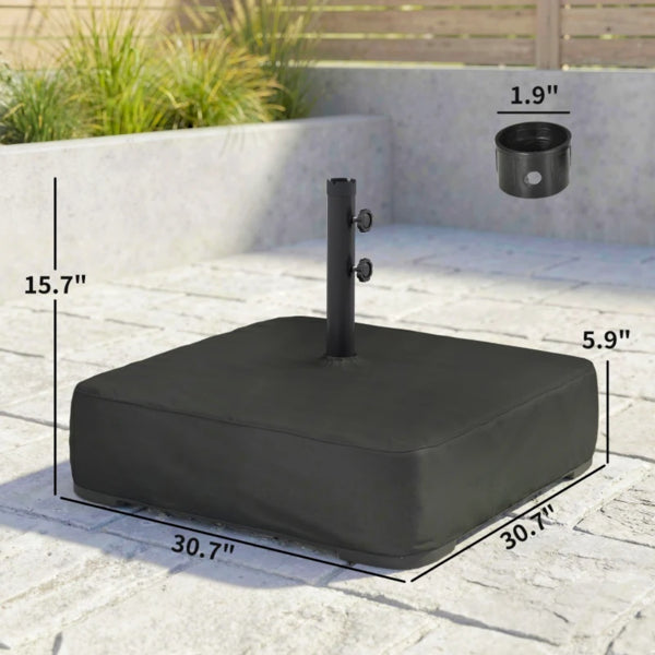 Outdoor Umbrella Base - Heavy Duty Metal with Sandbag Cover