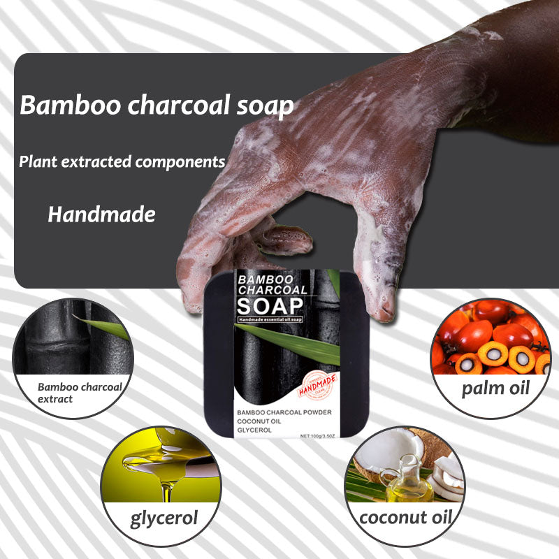 Bamboo Charcoal Essential Oil Soap Bar 100g