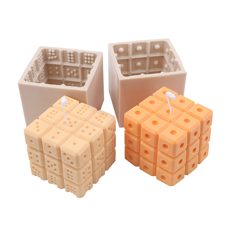 Square Dice Candle Mold Silicone for Handmade Aromatherapy Candles