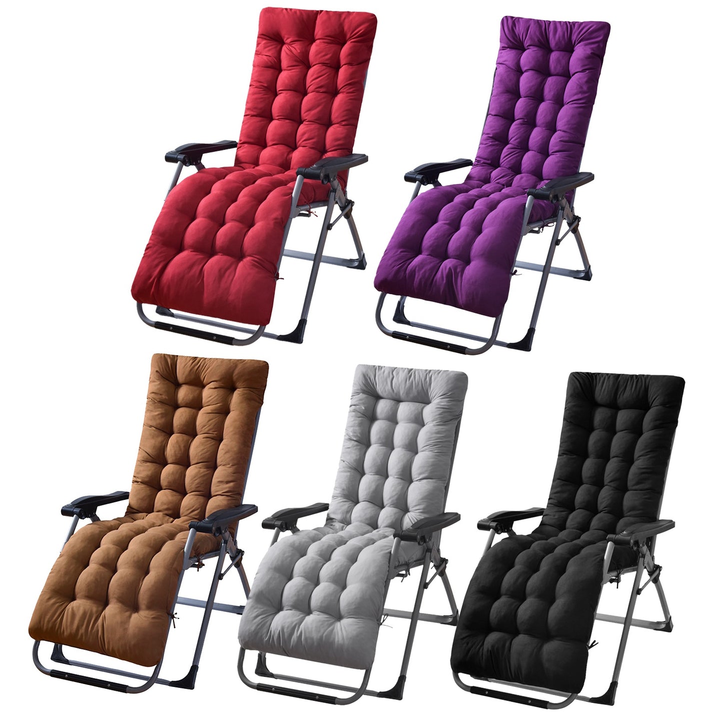 Comfortable Lounger Cushion for Deck Chairs - 67x22in & 71x22in Options