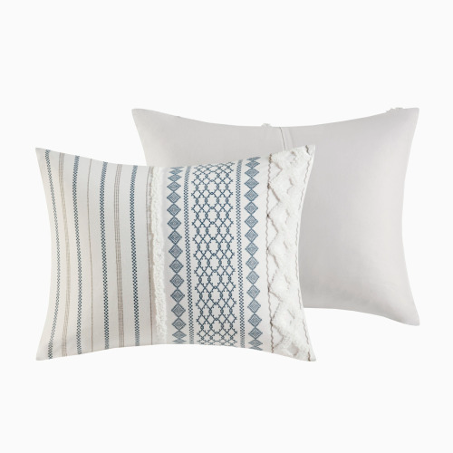 King Cotton Duvet Cover Set with Chenille - Multicolor