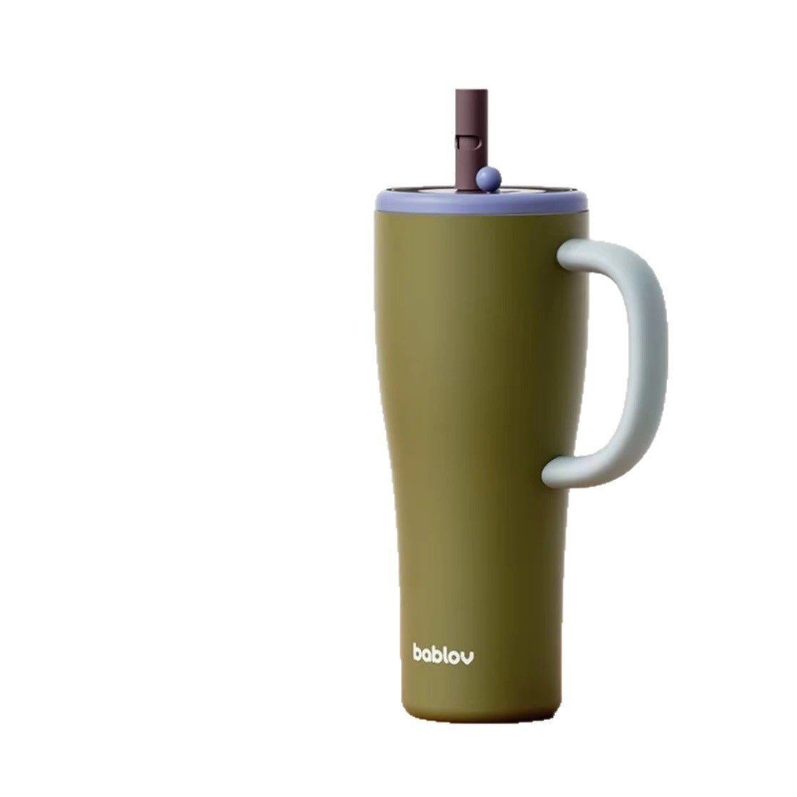 Large Capacity Insulated Stainless Steel Mug with Straw - 1000ML