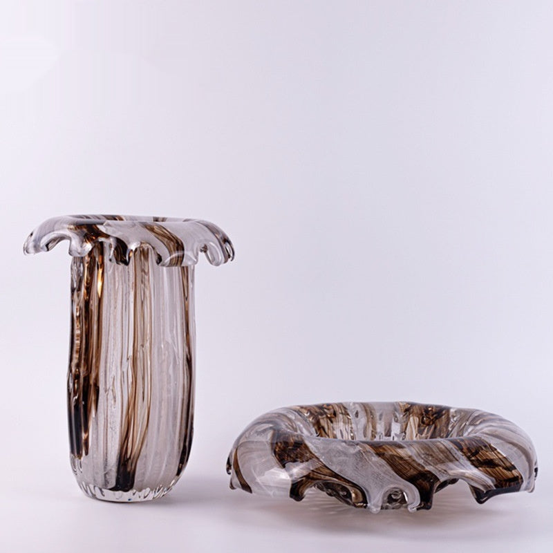 Luxury Crystal Glass Vase for Home Decor - European Geometric Style