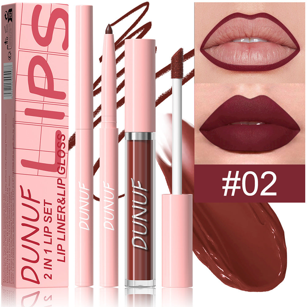 Velvet Matte Lip Glaze Set - Long-lasting, Highly Pigmented Lipstick for Natural Nude Look