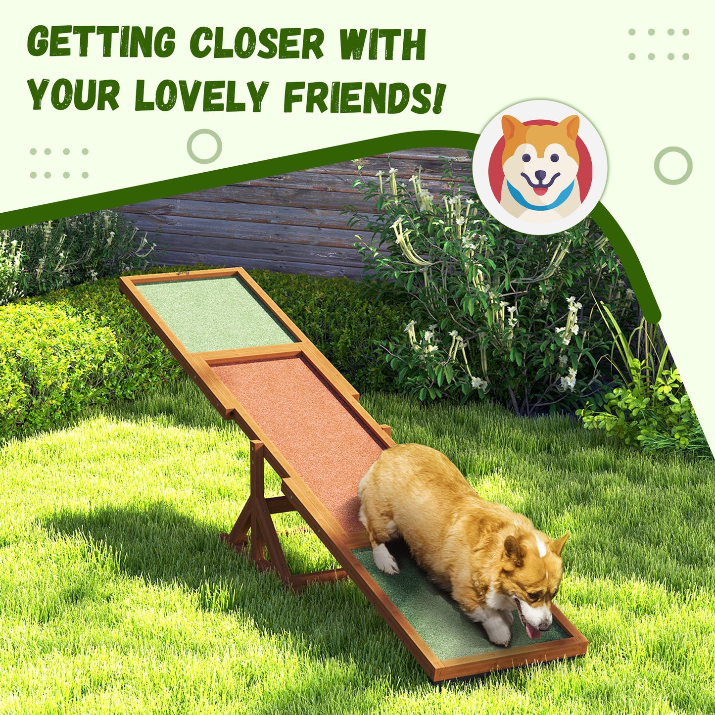 Dog Agility Seesaw for Training and Exercise, Weather Resistant, 83 Inches