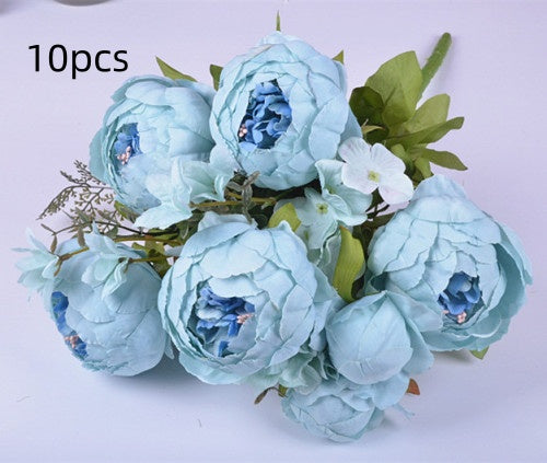 Artificial Peony Flowers Set - Decorative Silk Flowers for Home & Garden
