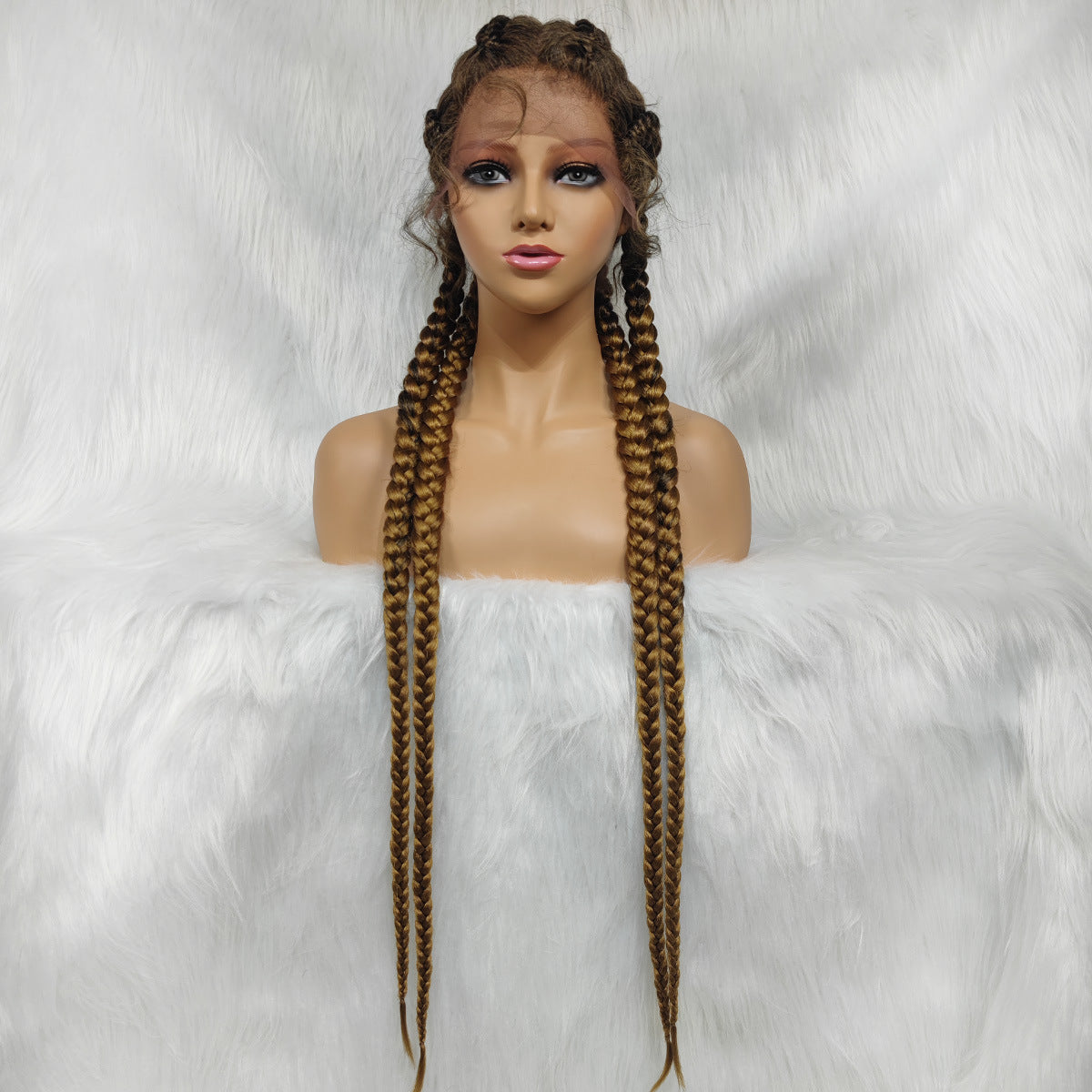 4 Strand Lace Braids Wig for All Hair Colors - Hand-Woven Hair Extension