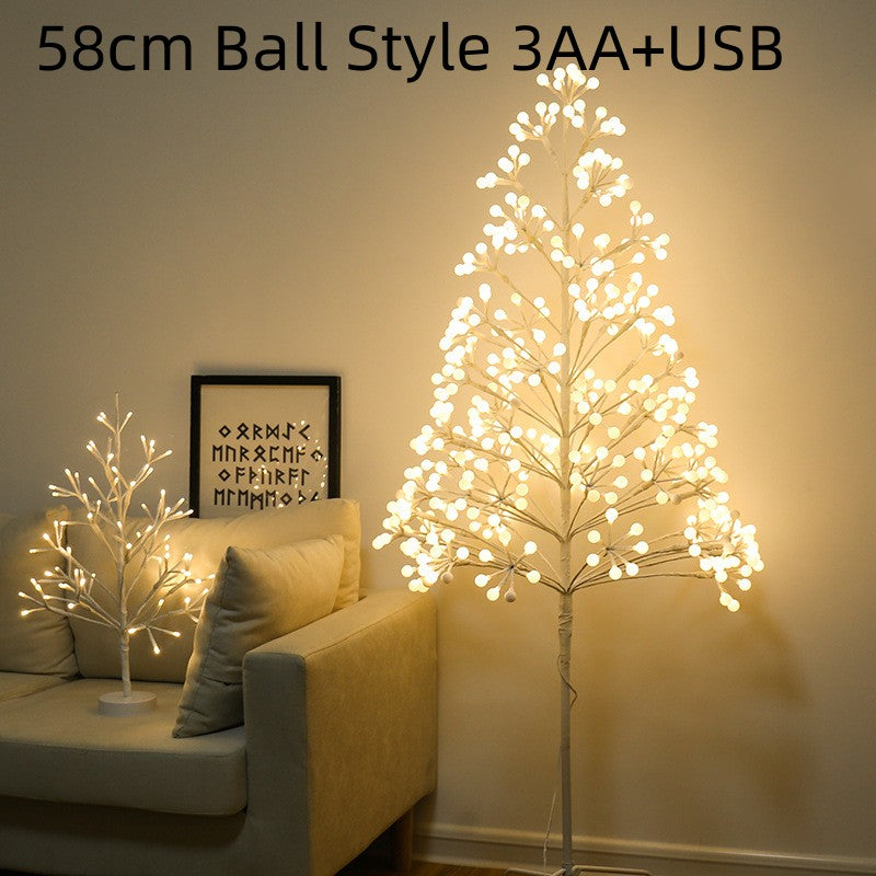 Colorful Glowing LED Ball Tree Lamp - USB Powered Party & Xmas Decor